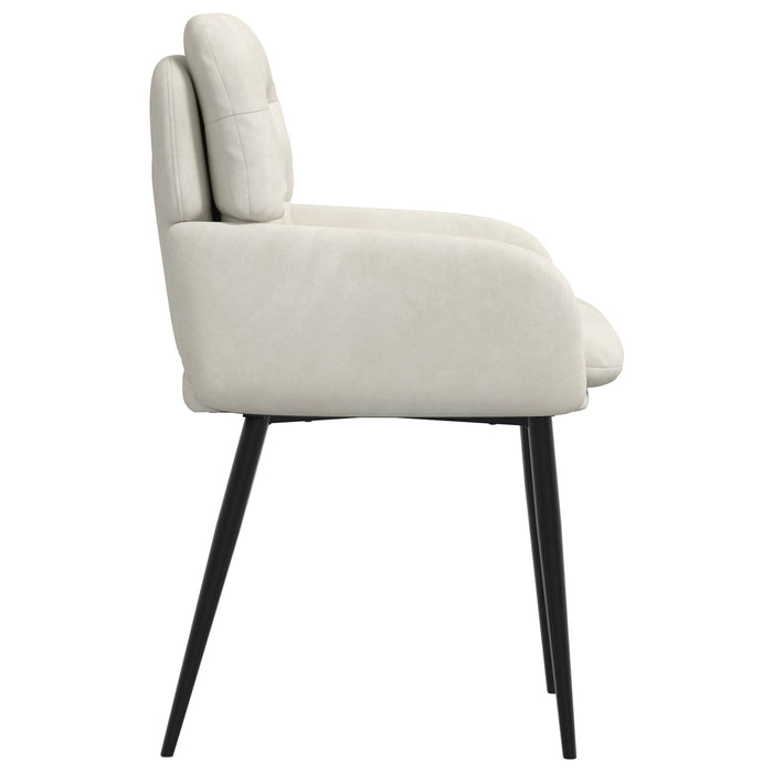 Scaune de dining 4 pcs Catifea Crem 59 x 59,5 x 90 cm WALTI