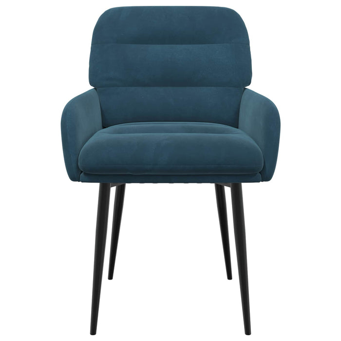 Scaune de dining 4 pcs Catifea albastru 59 x 59,5 x 90 cm WALTI