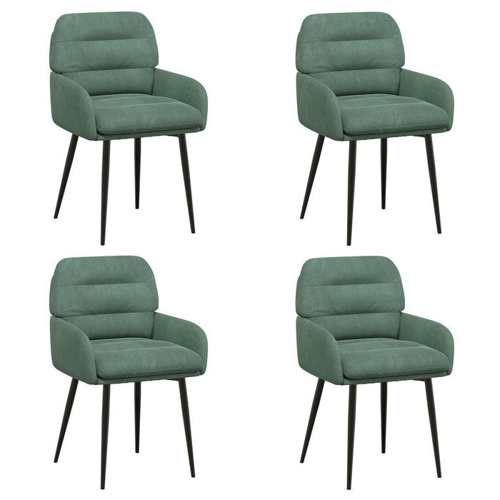 Scaune de dining 4 pcs Catifea Verde Mării 59 x 59,5 x 90 cm WALTI