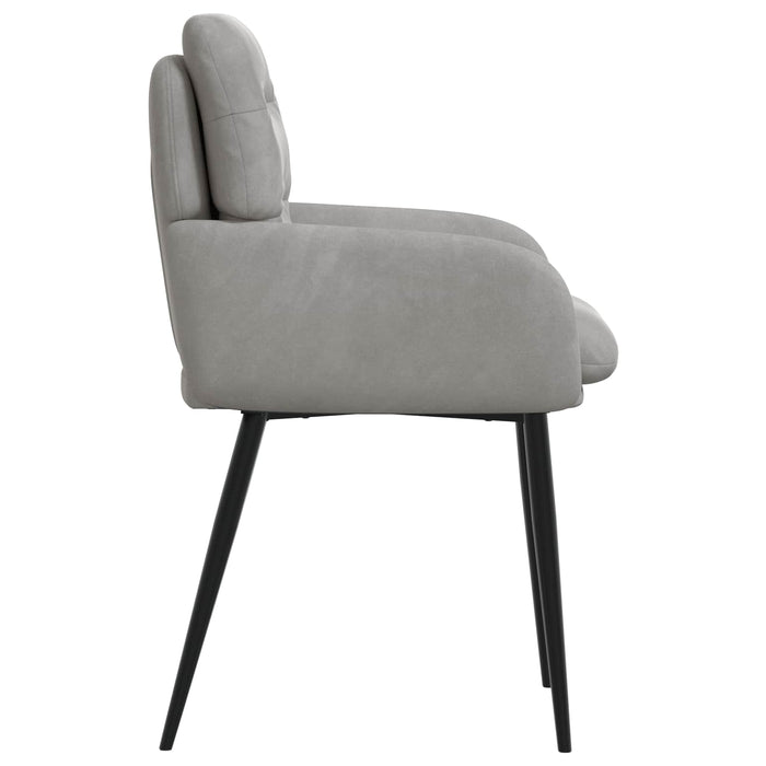 Scaune de dining 6 pcs Catifea Gri deschis 59 x 59,5 x 90 cm WALTI
