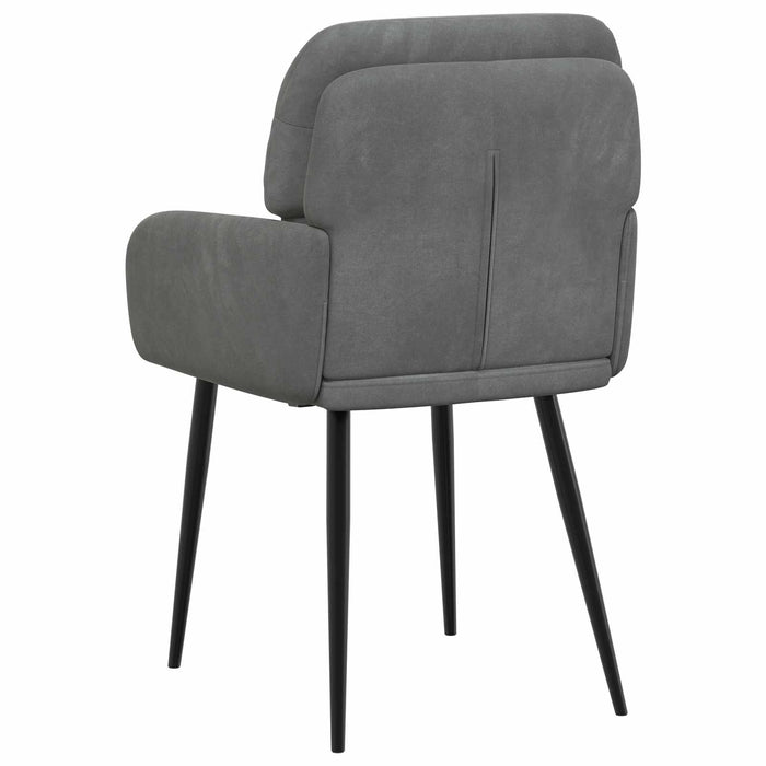 Scaune de dining 6 pcs Catifea Gri închis 59 x 59,5 x 90 cm WALTI