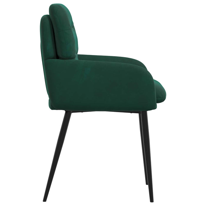 Scaune de dining 6 pcs Catifea Verde închis 59 x 59,5 x 90 cm WALTI