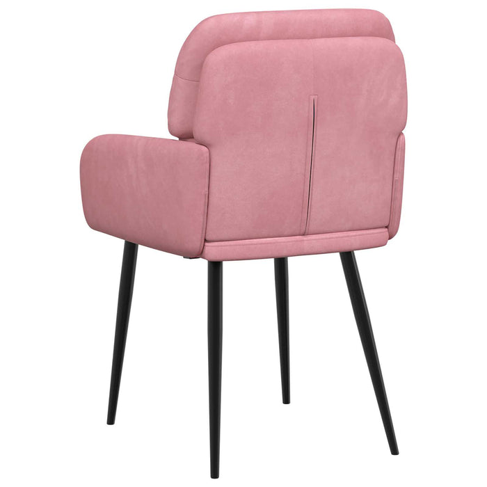 Scaune de dining 6 pcs Catifea Roz 59 x 59,5 x 90 cm WALTI