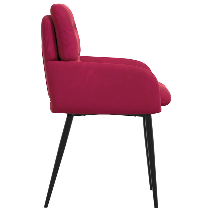 Scaune de dining 6 pcs Catifea Roșu Vin 59 x 59,5 x 90 cm WALTI
