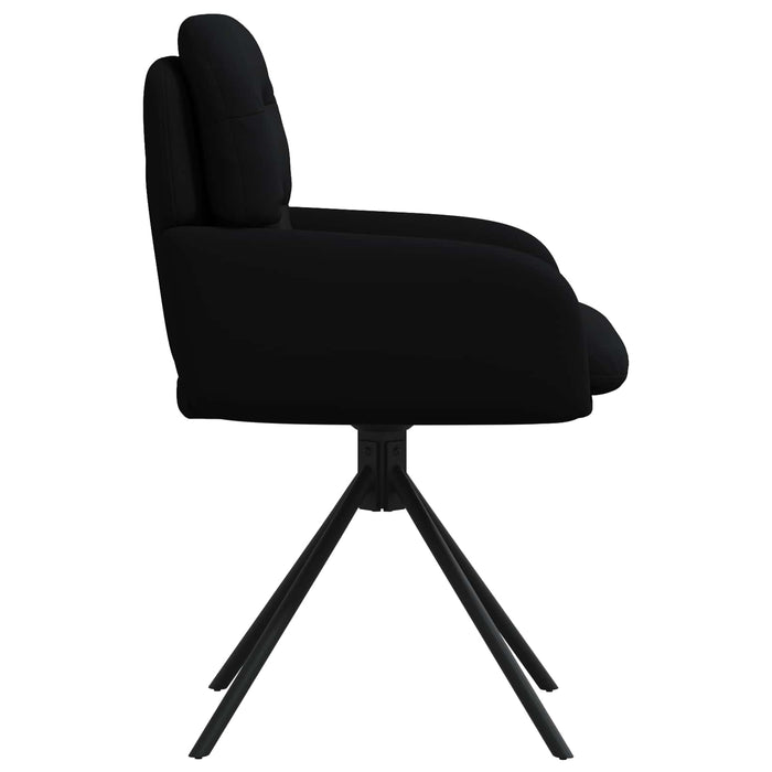 Scaune de dining rotative 4 pcs Piele artificială Negru WALTI