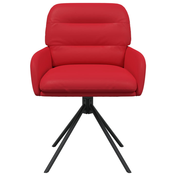 Scaune de dining rotative 4 pcs Piele artificială Roșu WALTI