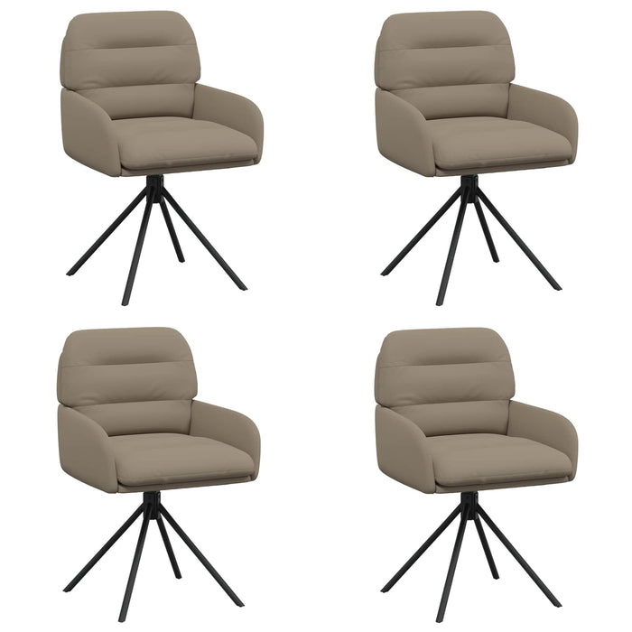Scaune de dining rotative 4 pcs Piele artificială Cappuccino WALTI