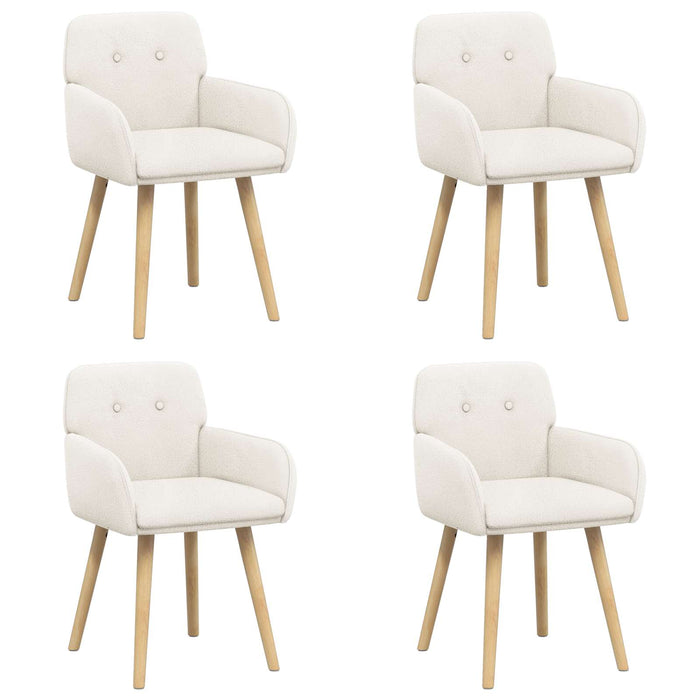 Scaune de dining 4 pcs Bouclé Crem 59 x 57 x 85 cm WALTI