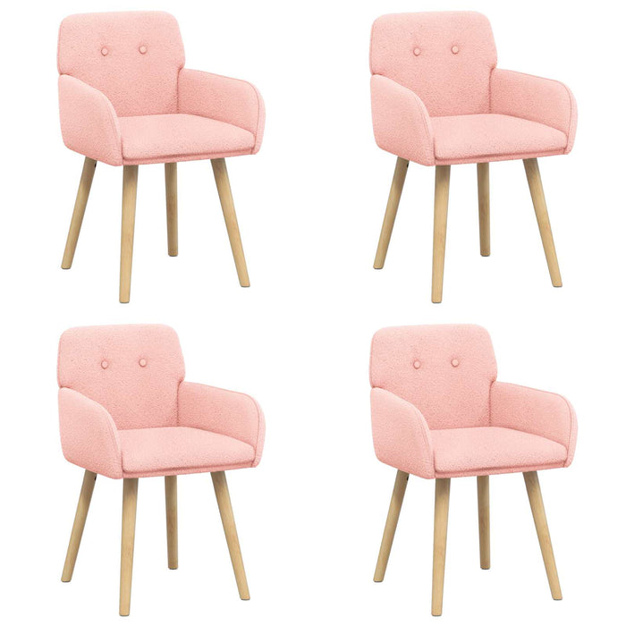 Scaune de dining 4 pcs Bouclé Roz 59 x 57 x 85 cm WALTI