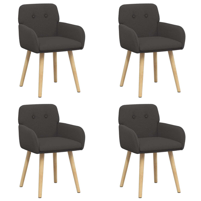 Scaune de dining 4 pcs Bouclé Gri închis 59 x 57 x 85 cm WALTI