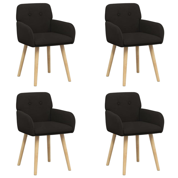 Scaune de dining 4 pcs Bouclé Negru 59 x 57 x 85 cm WALTI