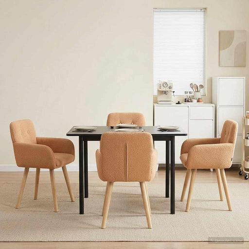 Scaune de dining 4 pcs Bouclé Bej 59 x 57 x 85 cm - WALTI WALTI