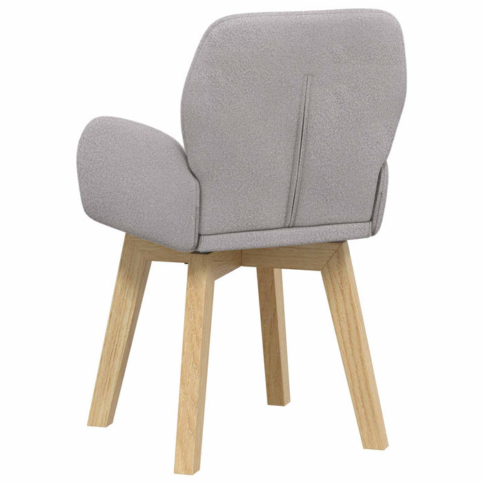 Scaune de dining rotative 4 pcs Bouclé Gri deschis WALTI