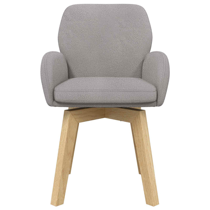 Scaune de dining rotative 4 pcs Bouclé Gri deschis WALTI