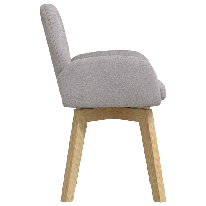 Scaune de dining rotative 4 pcs Bouclé Gri deschis WALTI