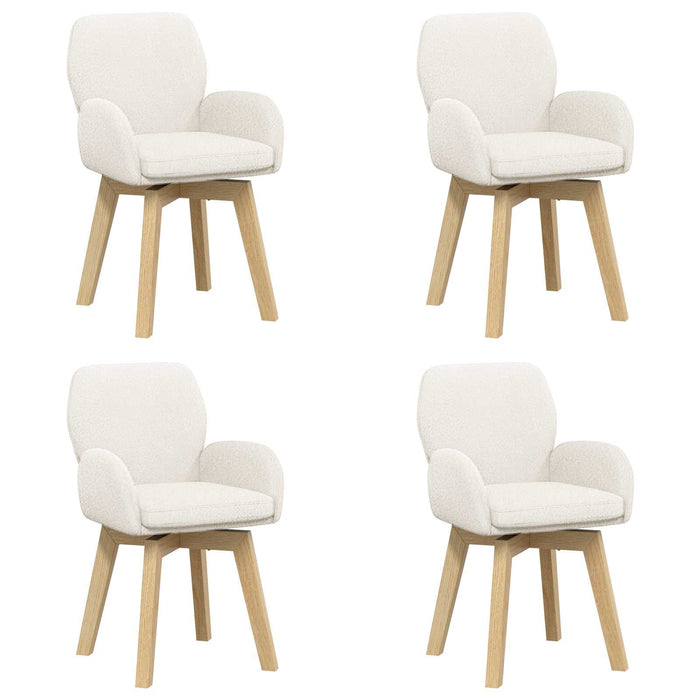 Scaune de dining rotative 4 pcs Bouclé Crem 54 x 58 x 87 cm WALTI