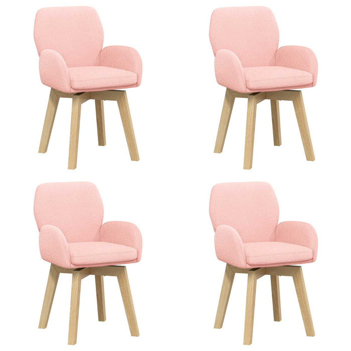 Scaune de dining rotative 4 pcs Bouclé Roz 54 x 58 x 87 cm WALTI