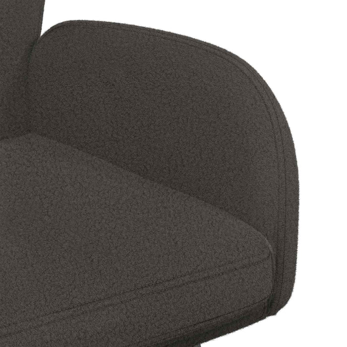 Scaune de dining rotative 4 pcs Bouclé Gri închis WALTI
