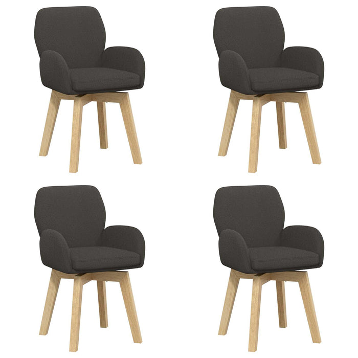 Scaune de dining rotative 4 pcs Bouclé Gri închis WALTI
