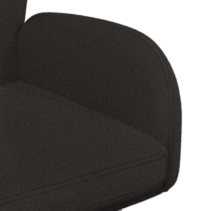 Scaune de dining rotative 4 pcs Bouclé Negru 54 x 58 x 87 cm WALTI