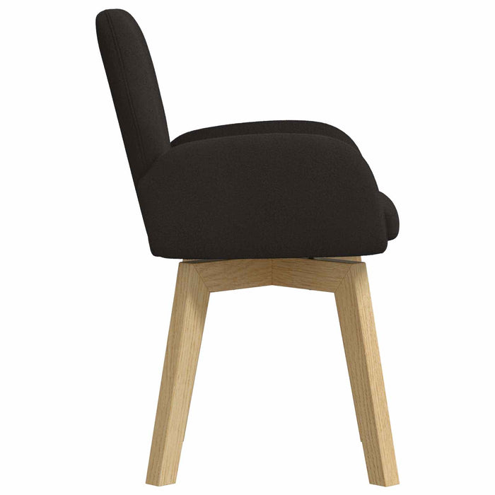 Scaune de dining rotative 6 pcs Bouclé Negru 54 x 58 x 87 cm WALTI