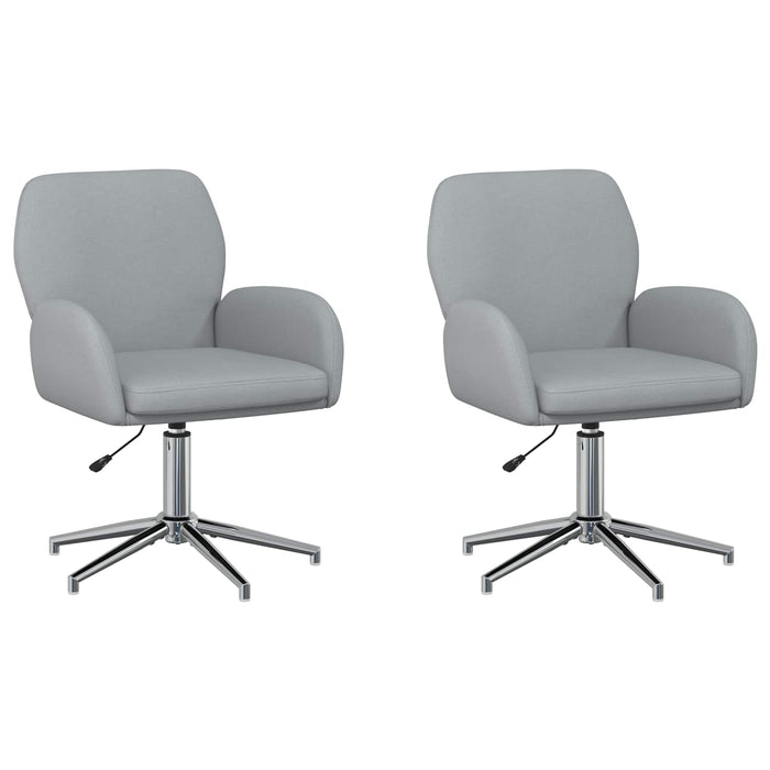 Scaune birou cu rotire 2 buc. 54 x 58 x 90 cm Gri deschis WALTI