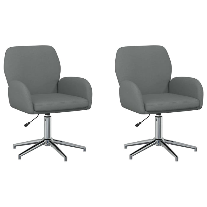 Scaune birou cu rotire 2 buc. 54 x 58 x 90 cm Gri închis WALTI
