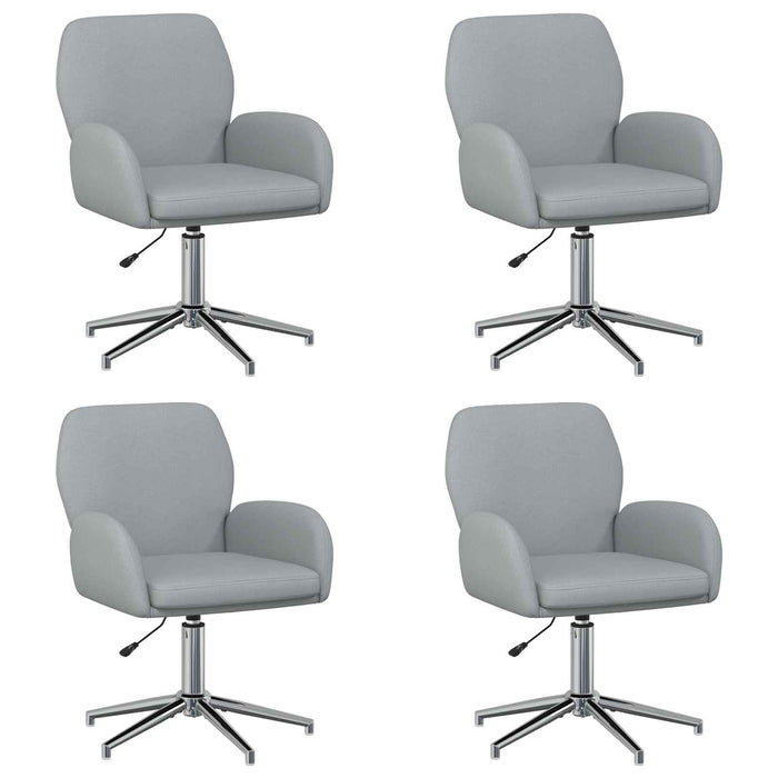 Scaune birou cu rotire 4 buc. 54 x 58 x 90 cm Gri deschis WALTI