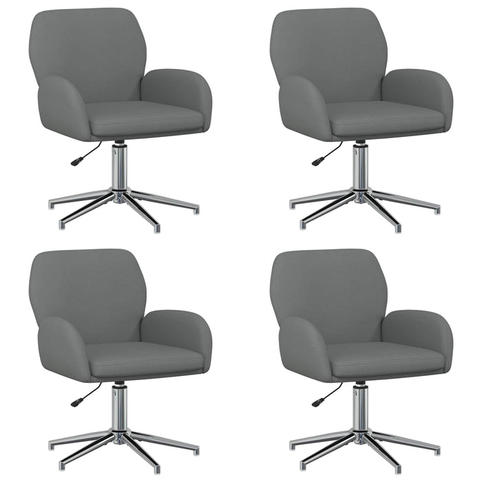 Scaune birou cu rotire 4 buc. 54 x 58 x 90 cm Gri închis WALTI