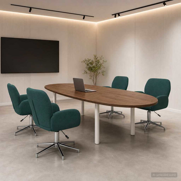 Scaune birou cu rotire 4 buc. 54 x 58 x 90 cm Verde închis WALTI