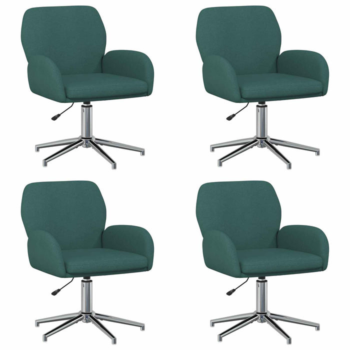 Scaune birou cu rotire 4 buc. 54 x 58 x 90 cm Verde închis WALTI