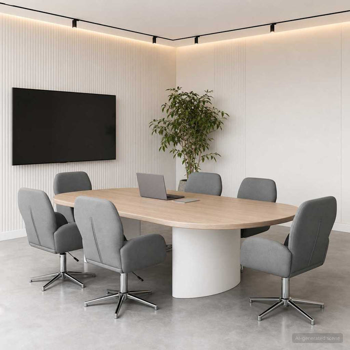 Scaune birou cu rotire 6 buc. 54 x 58 x 90 cm Gri închis WALTI