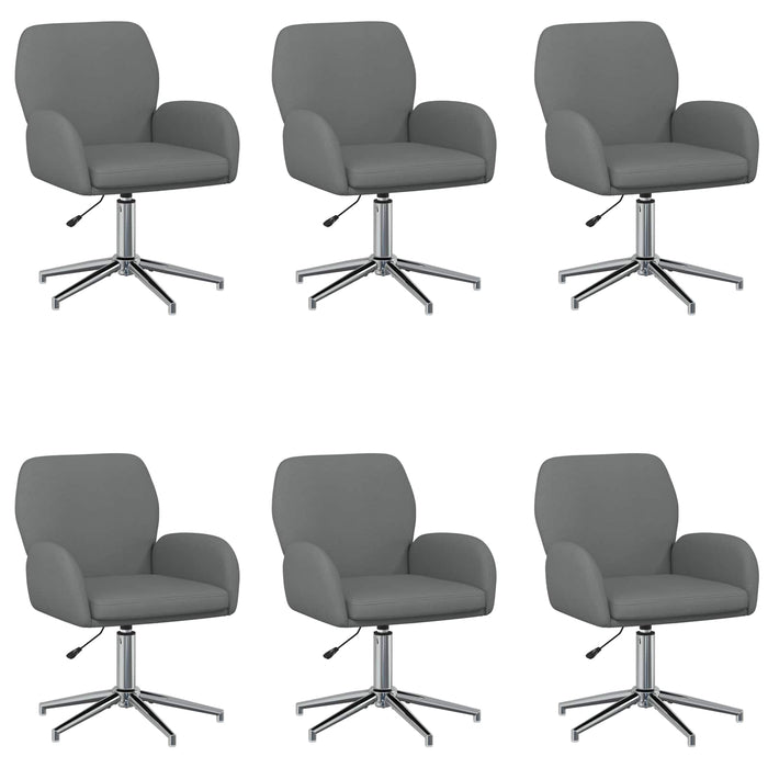 Scaune birou cu rotire 6 buc. 54 x 58 x 90 cm Gri închis WALTI