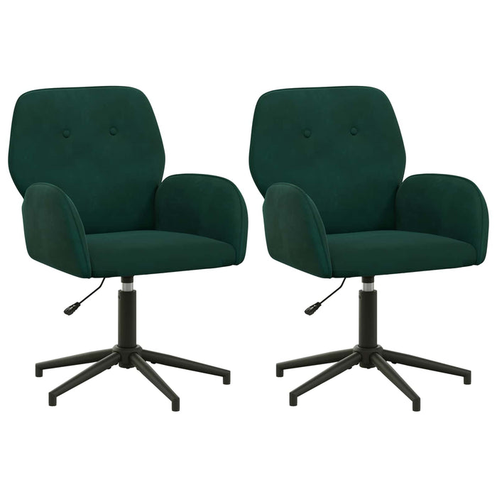 Scaune birou cu rotire 2 buc. 54 x 55 x 90 cm Verde închis WALTI