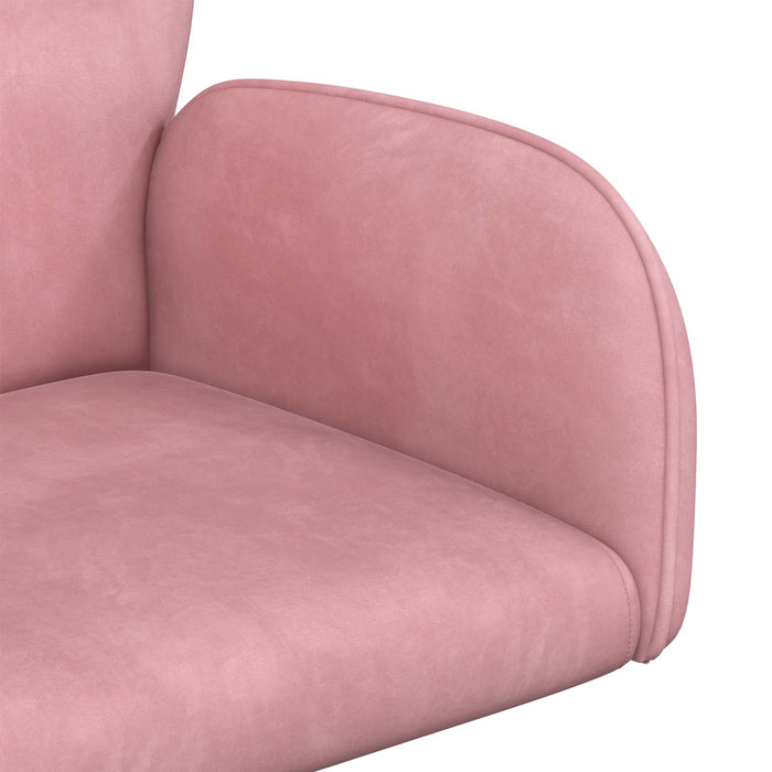 Scaune birou cu rotire 2 buc. 54 x 55 x 90 cm Roz Catifea WALTI