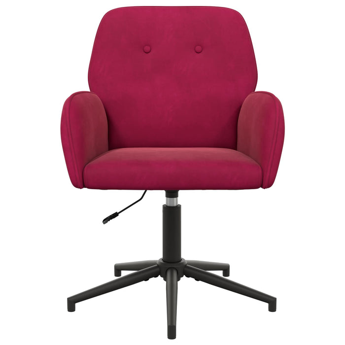 Scaune birou cu rotire 2 buc. 54 x 55 x 90 cm Roșu Vin Catifea WALTI