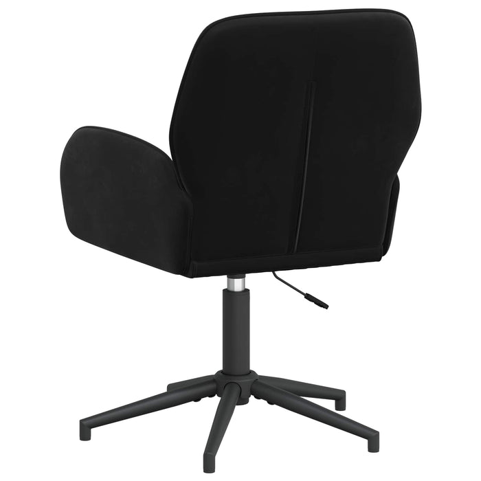 Scaune birou cu rotire 2 buc. 54 x 55 x 90 cm Negru Catifea WALTI
