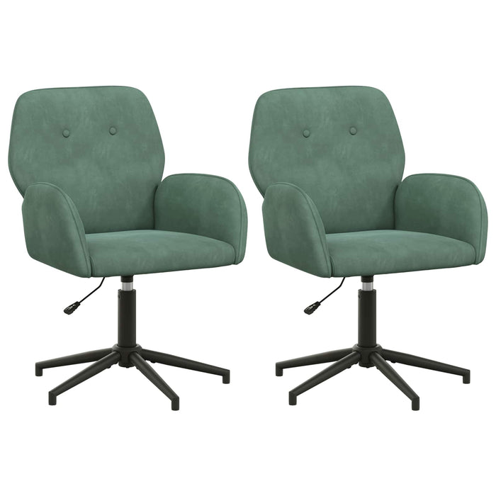 Scaune birou cu rotire 2 buc. 54 x 55 x 90 cm Verde Mării WALTI