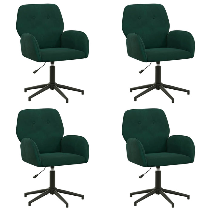 Scaune birou cu rotire 4 buc. 54 x 55 x 90 cm Verde închis WALTI