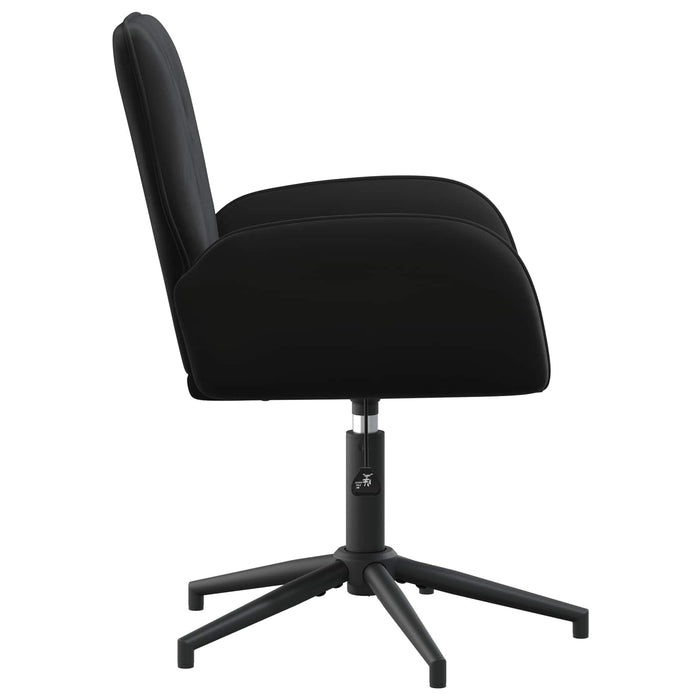 Scaune birou cu rotire 4 buc. 54 x 55 x 90 cm Negru Catifea WALTI
