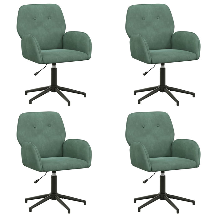 Scaune birou cu rotire 4 buc. 54 x 55 x 90 cm Verde Mării WALTI