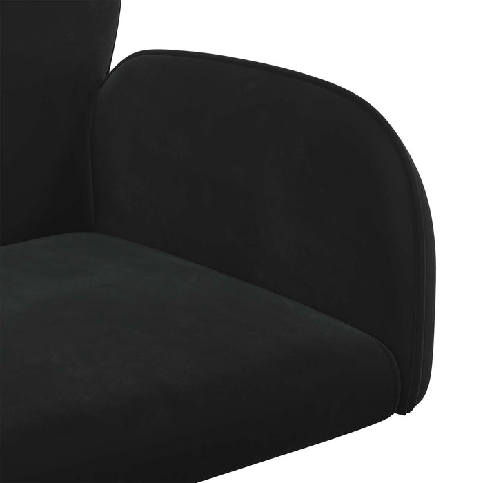 Scaune birou cu rotire 6 buc. 54 x 55 x 90 cm Negru Catifea WALTI