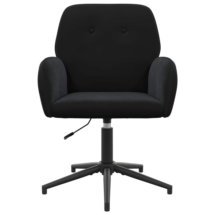 Scaune birou cu rotire 6 buc. 54 x 55 x 90 cm Negru Catifea WALTI