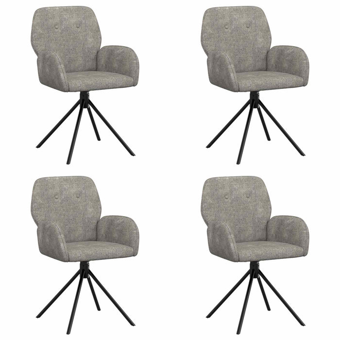 Scaune de dining rotative 4 pcs Piele Suedată Sintetică WALTI