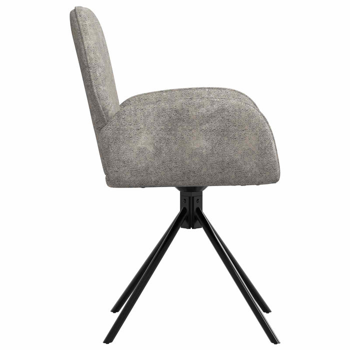 Scaune de dining rotative 4 pcs Piele Suedată Sintetică WALTI