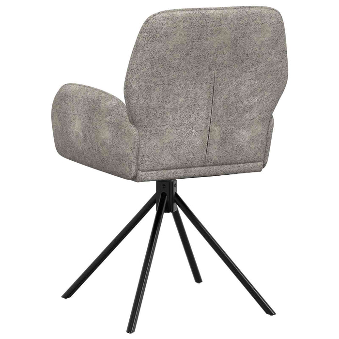 Scaune de dining rotative 6 pcs Piele Suedată Sintetică WALTI