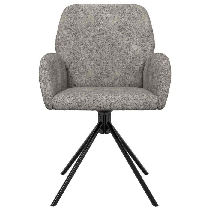 Scaune de dining rotative 6 pcs Piele Suedată Sintetică WALTI