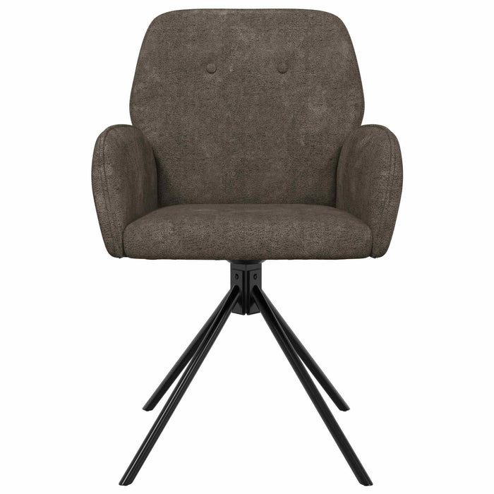 Scaune de dining rotative 6 pcs Piele Suedată Sintetică WALTI