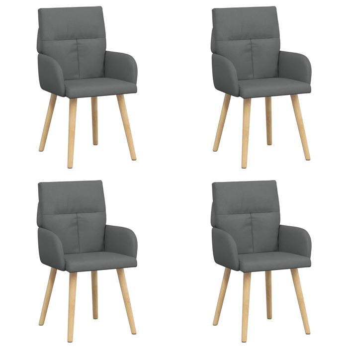 Scaune de dining 4 pcs Țesătură Gri închis 60 x 56 x 96 cm WALTI