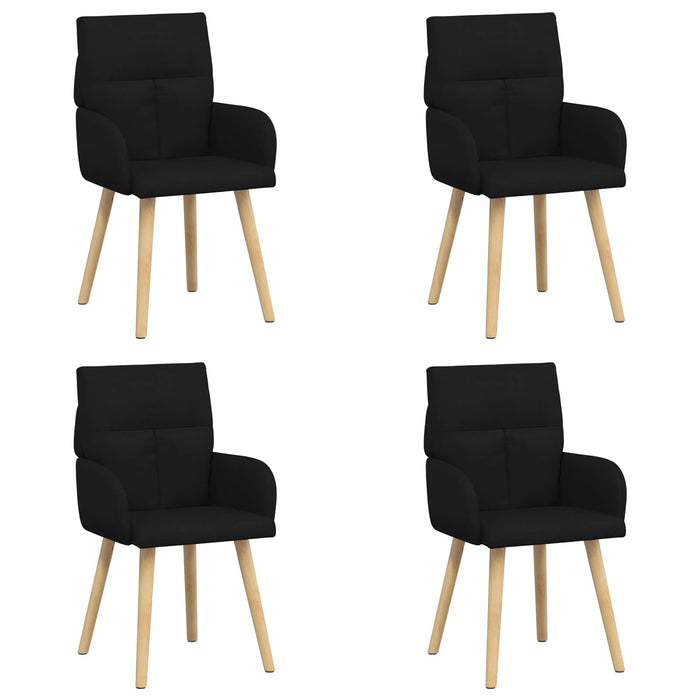 Scaune de dining 4 pcs Țesătură Negru 60 x 56 x 96 cm WALTI
